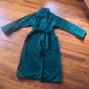 ✨ VINTAGE LAURA ASHLEY Emerald Green Plush Spa Robe ✨